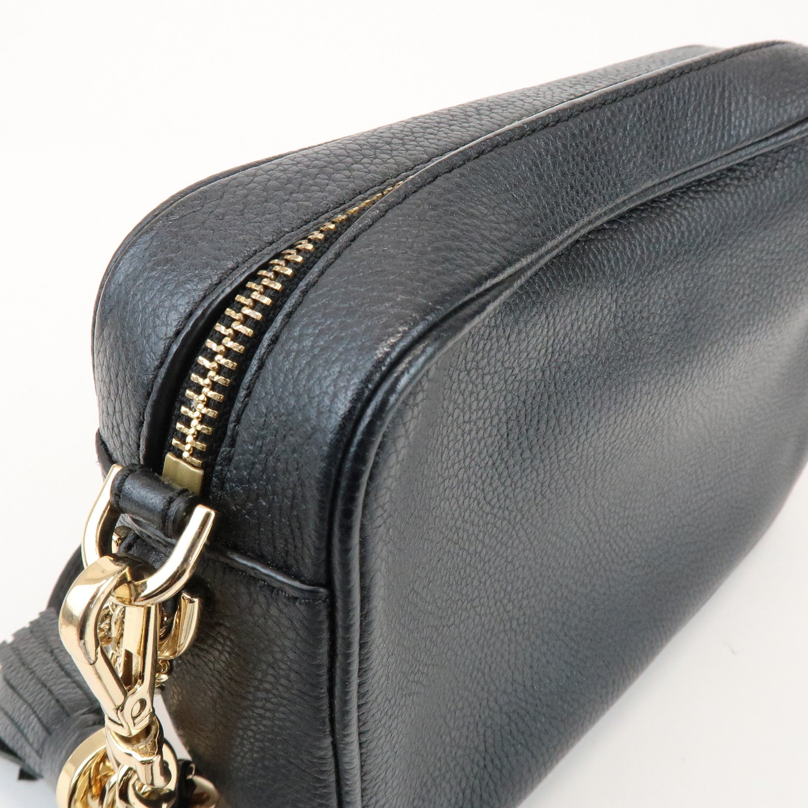 MICHAEL KORS Logo Leather Shoulder Bag Crossbody Bag Black