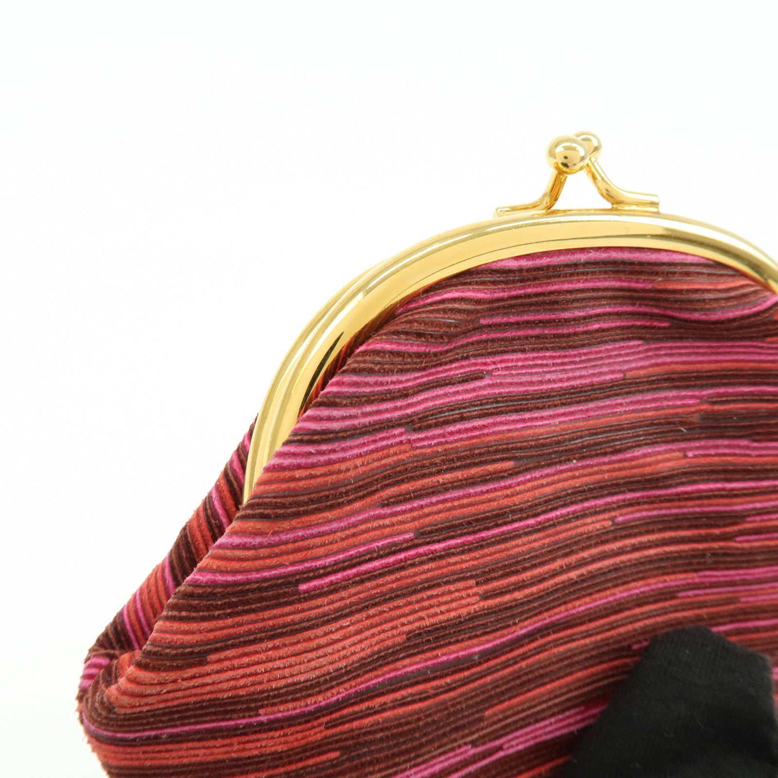 HERMES Vibrato Emile Kiss Lock Coin Case Coin Purse Purple