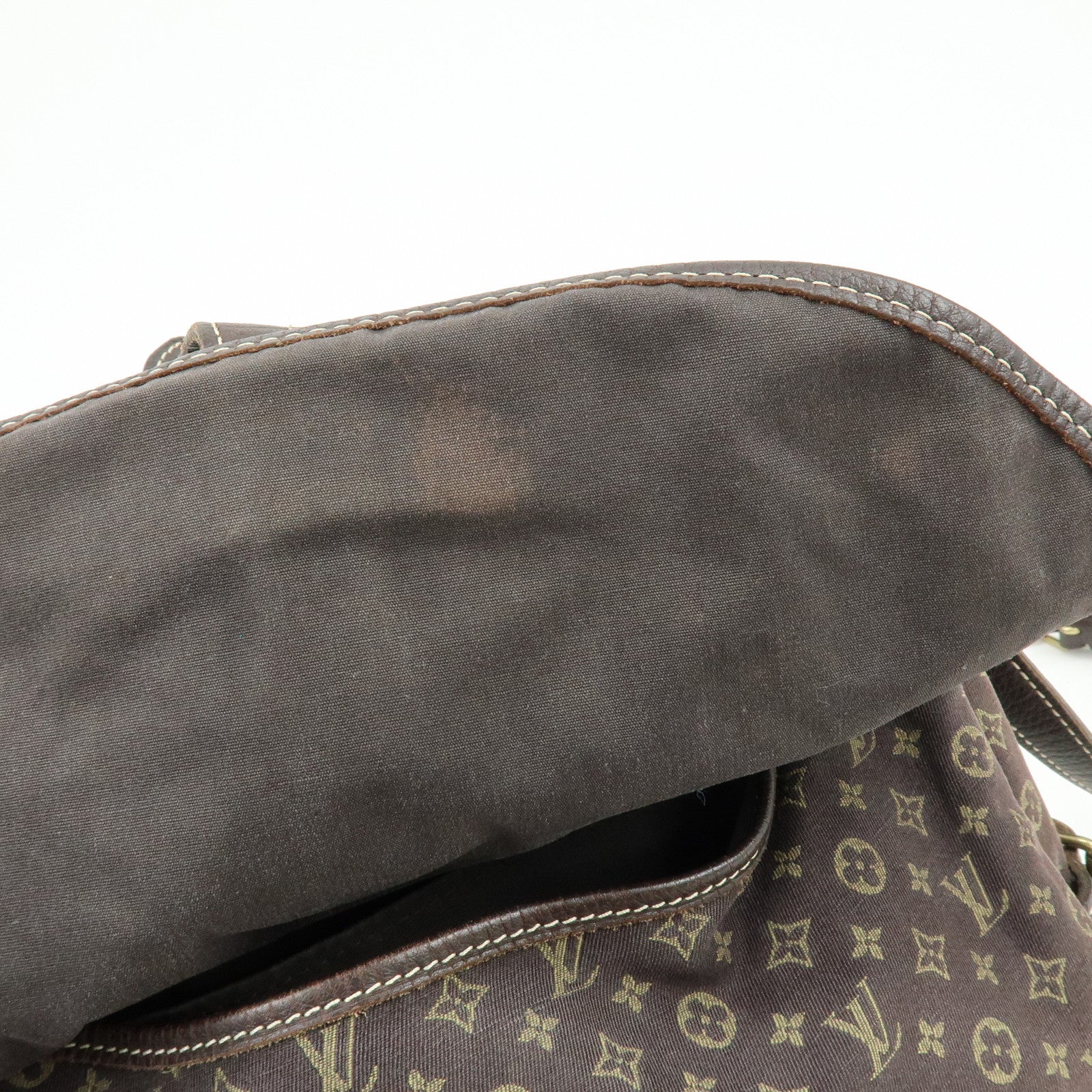 Louis Vuitton Monogram Mini Lin Saumur 30 Shoulder Bag Ebene M95227