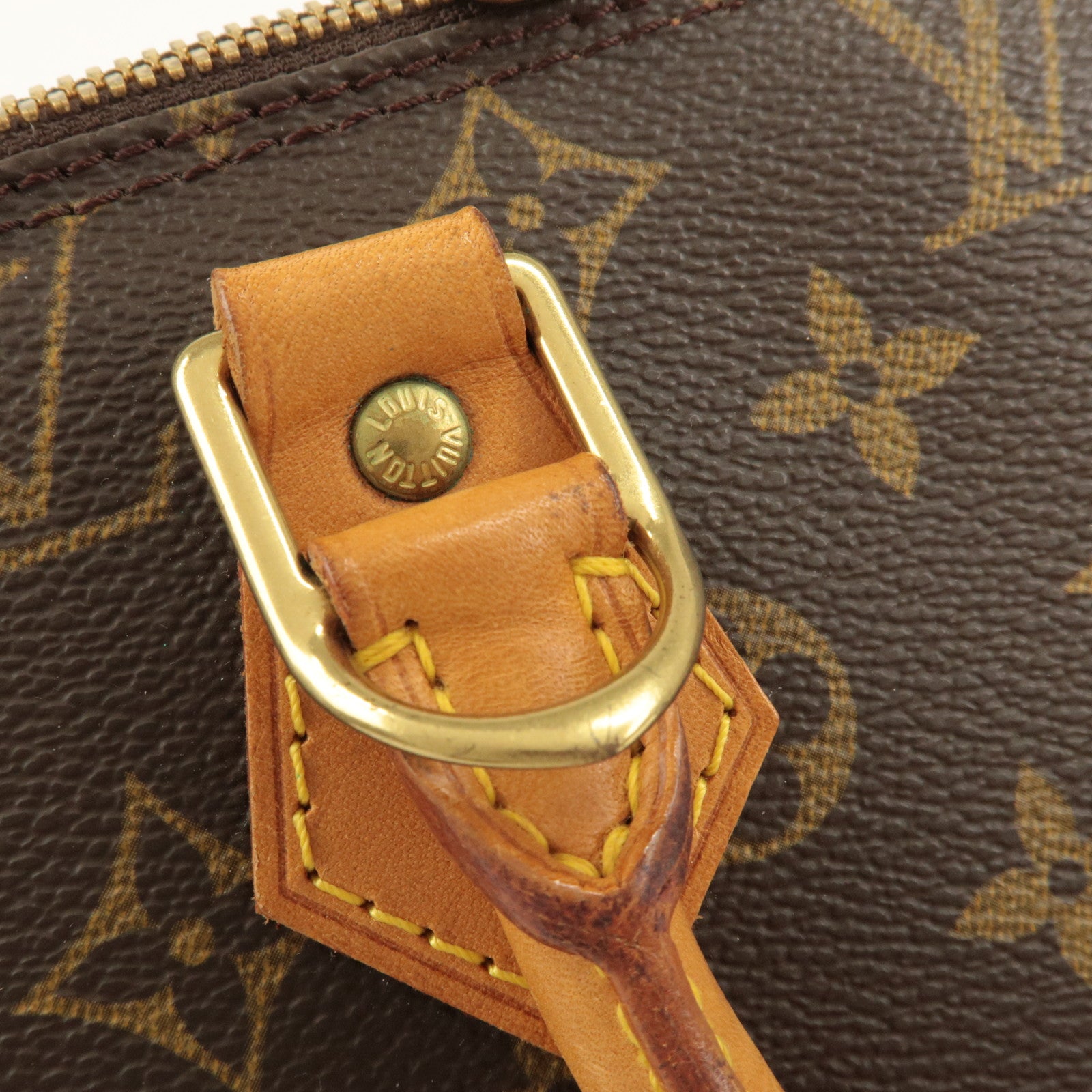 Louis Vuitton Monogram Alma Hand Bag Brown M51130 Used