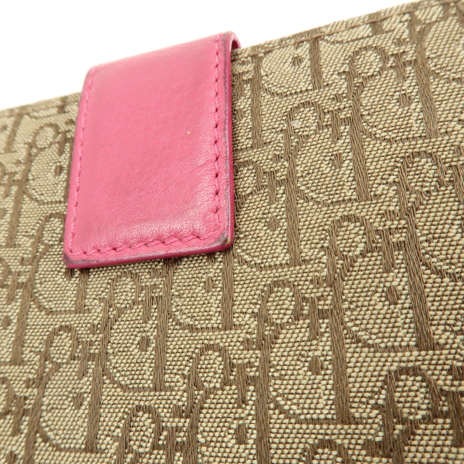 Christian Dior Street Chic Trotter Jaquard Canvas Leather Wallet