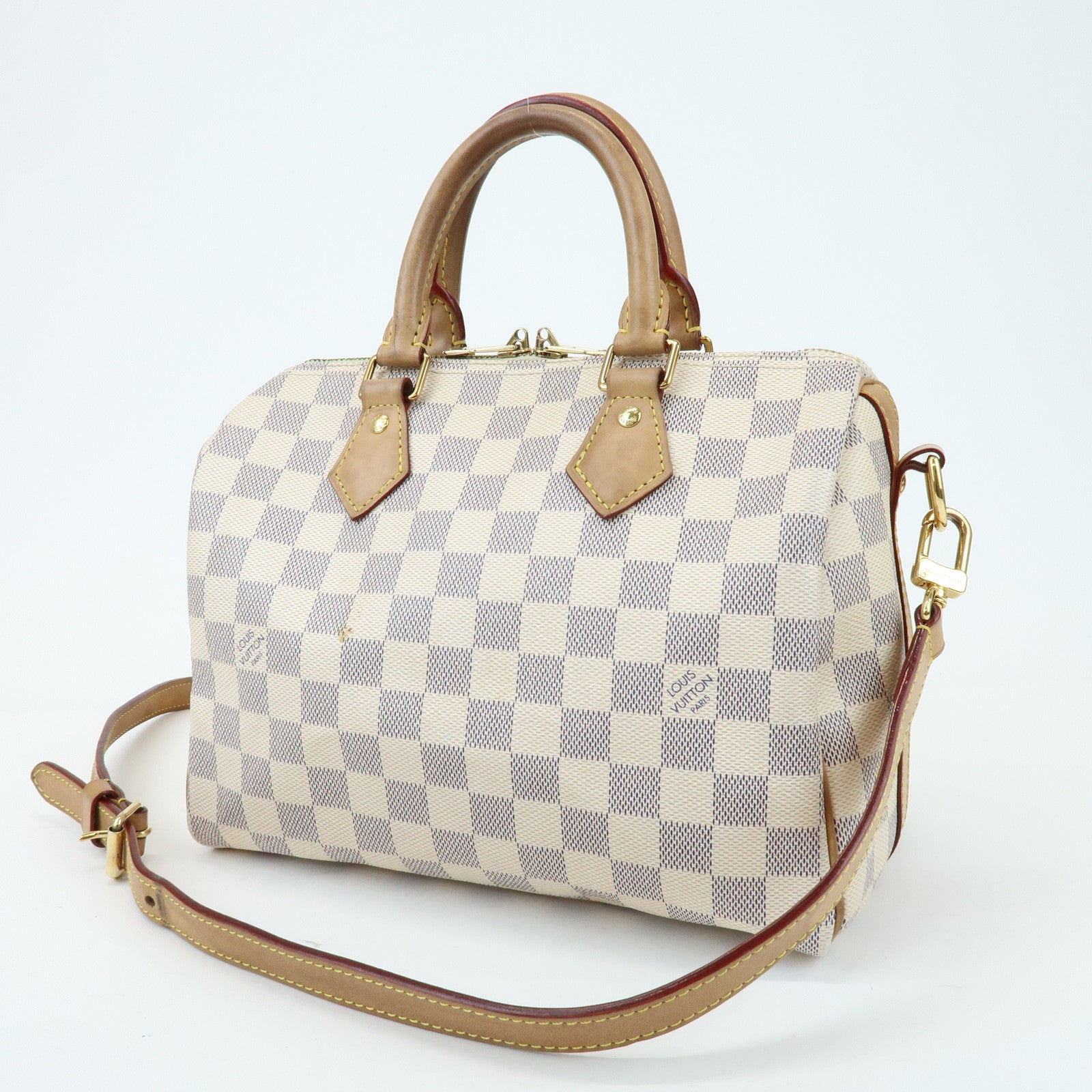 Louis Vuitton Damier Azur Speedy Bandouliere 25 Boston Bag N40608