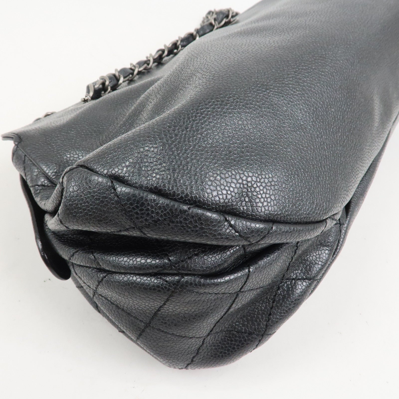 CHANEL COCO Mark Caviarskin Chain Shoulder Bag Black