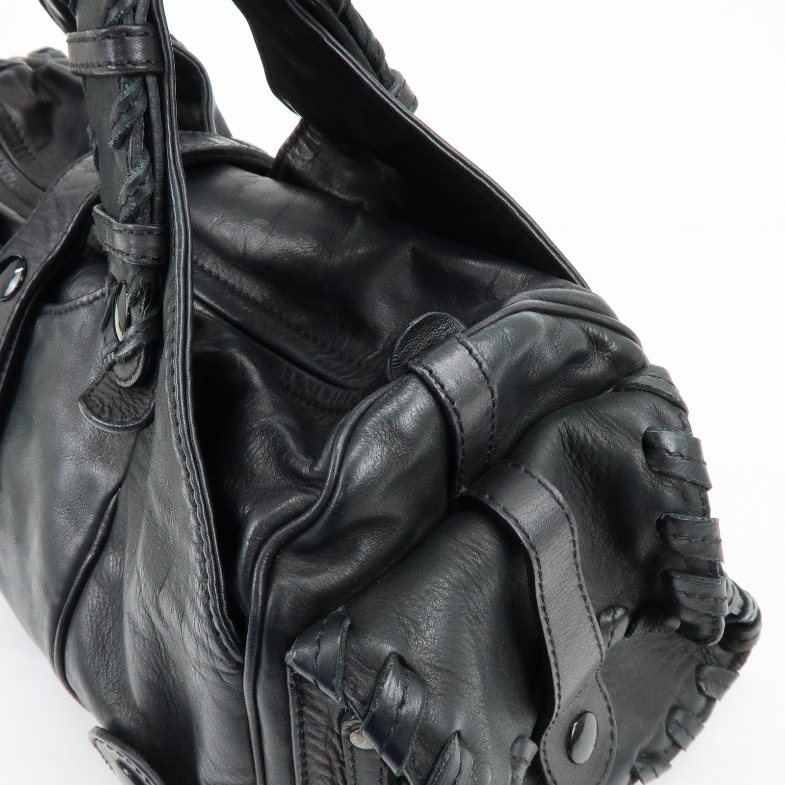 Chloe Silverado Leather Shoulder Bag Hand Bag Black