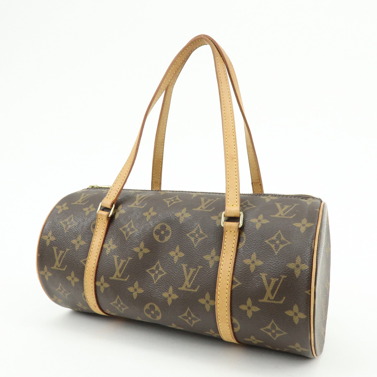 Louis Vuitton Monogram Papillon 30 Hand Bag Brown M51385
