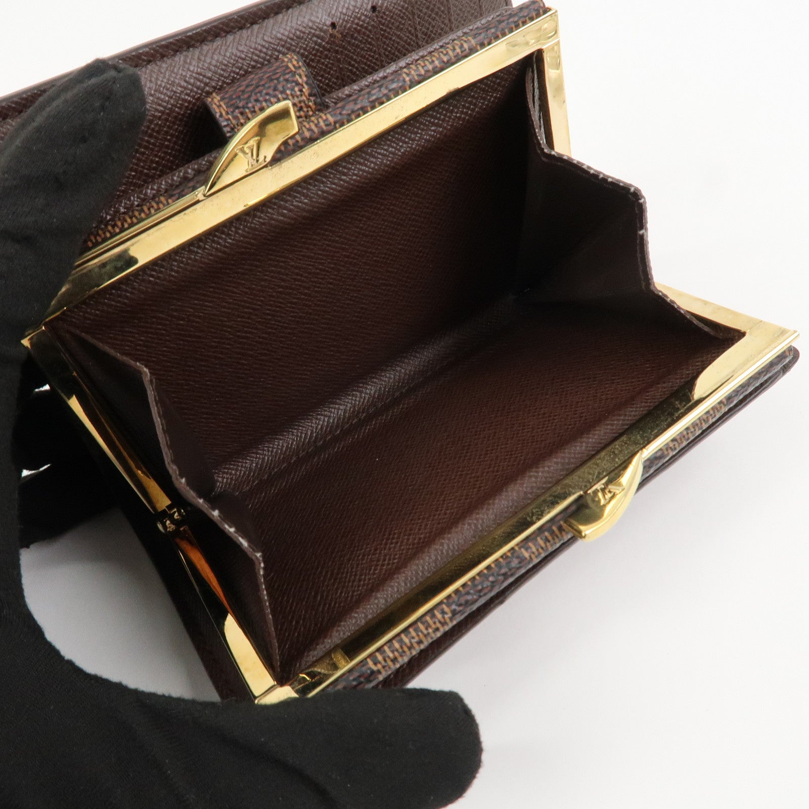 Louis Vuitton Damier Portefeuille Viennois Canvas Bi-fold Wallet Brown N61674