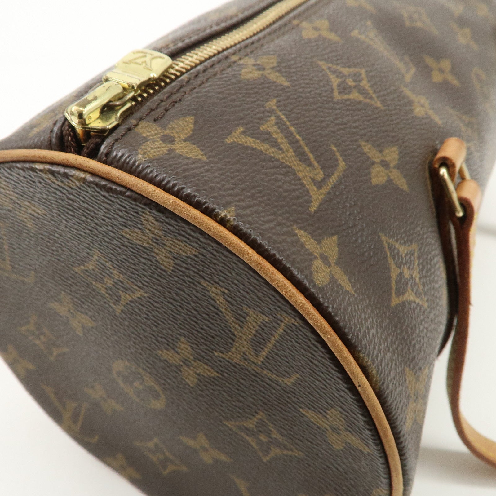 Louis Vuitton Monogram Papillon 30 Hand Bag New Style Brown M51385 Used