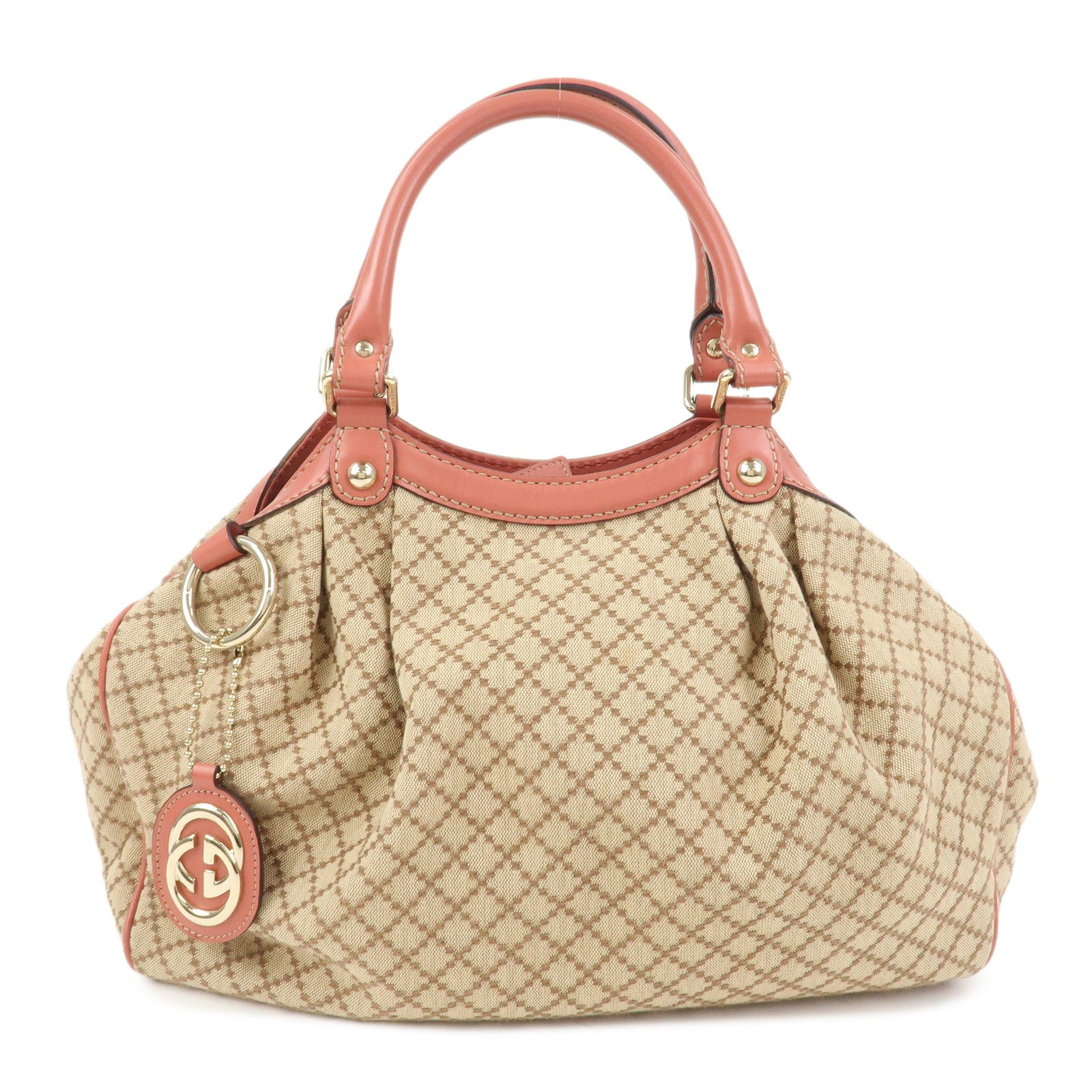 GUCCI Diamante Sukey Interlocking G Tote Bag Hand Bag 211944