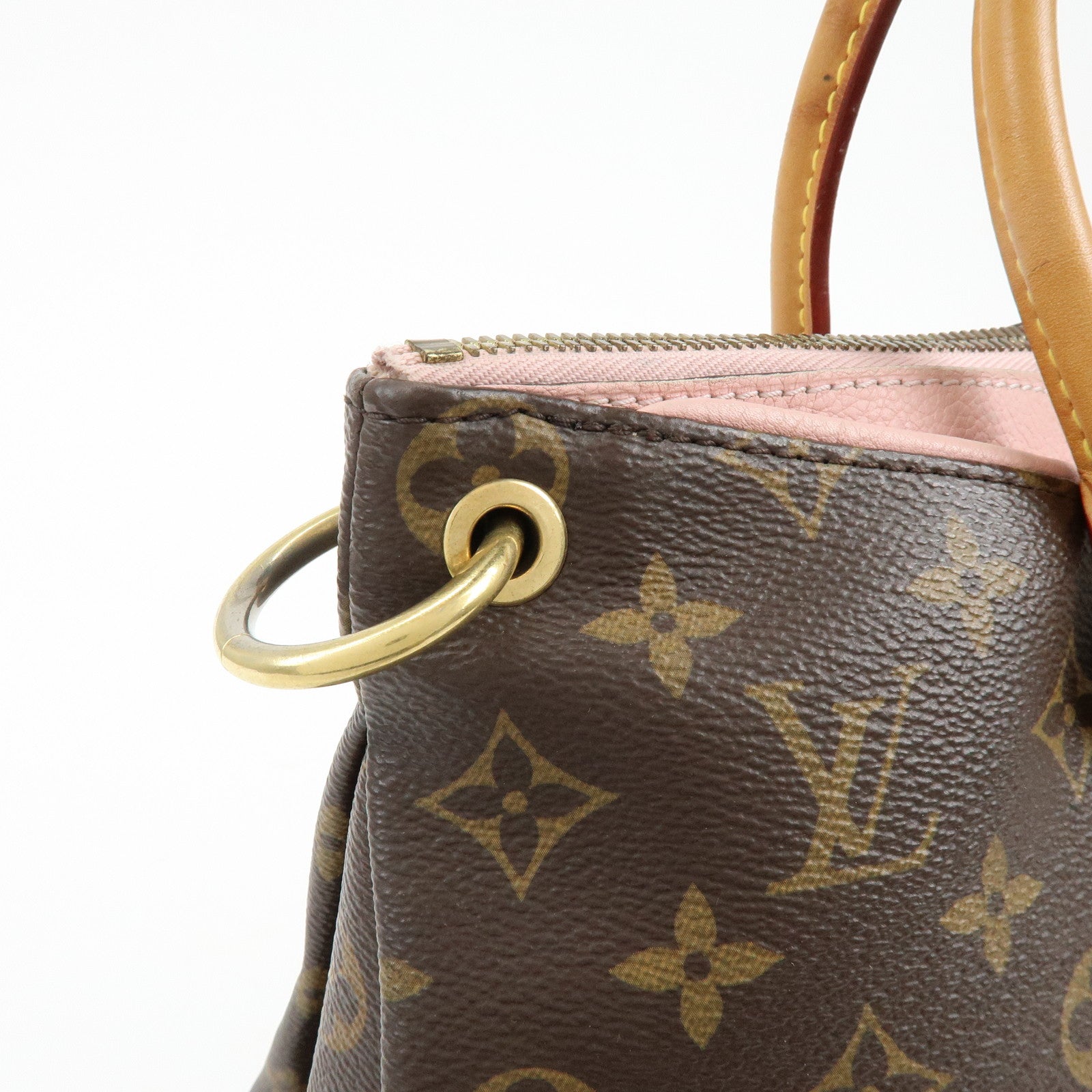 Louis Vuitton Monogram Pallas 2Way Bag Brown Rose Ballerine M40468