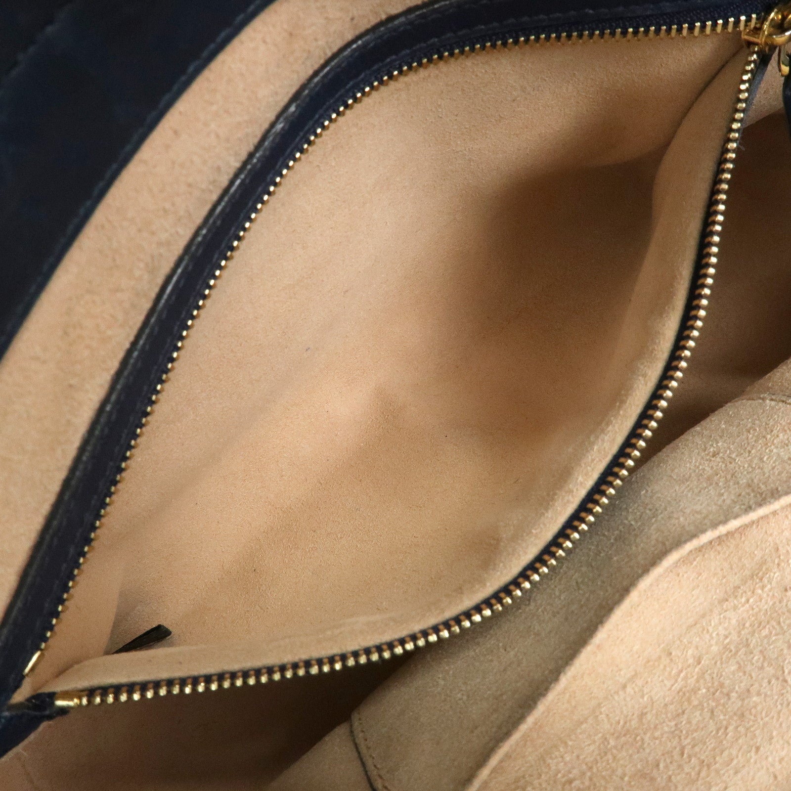 GUCCI Guccissima Leather Chain Tote Bag Shoulder Bag Navy 453773