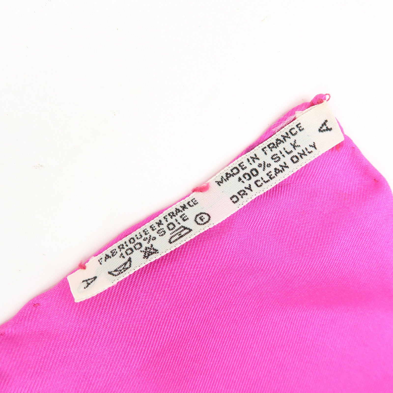 HERMES Carre 90 Silk 100% Scarf LES RUBANS DU CHEVAL Pink White