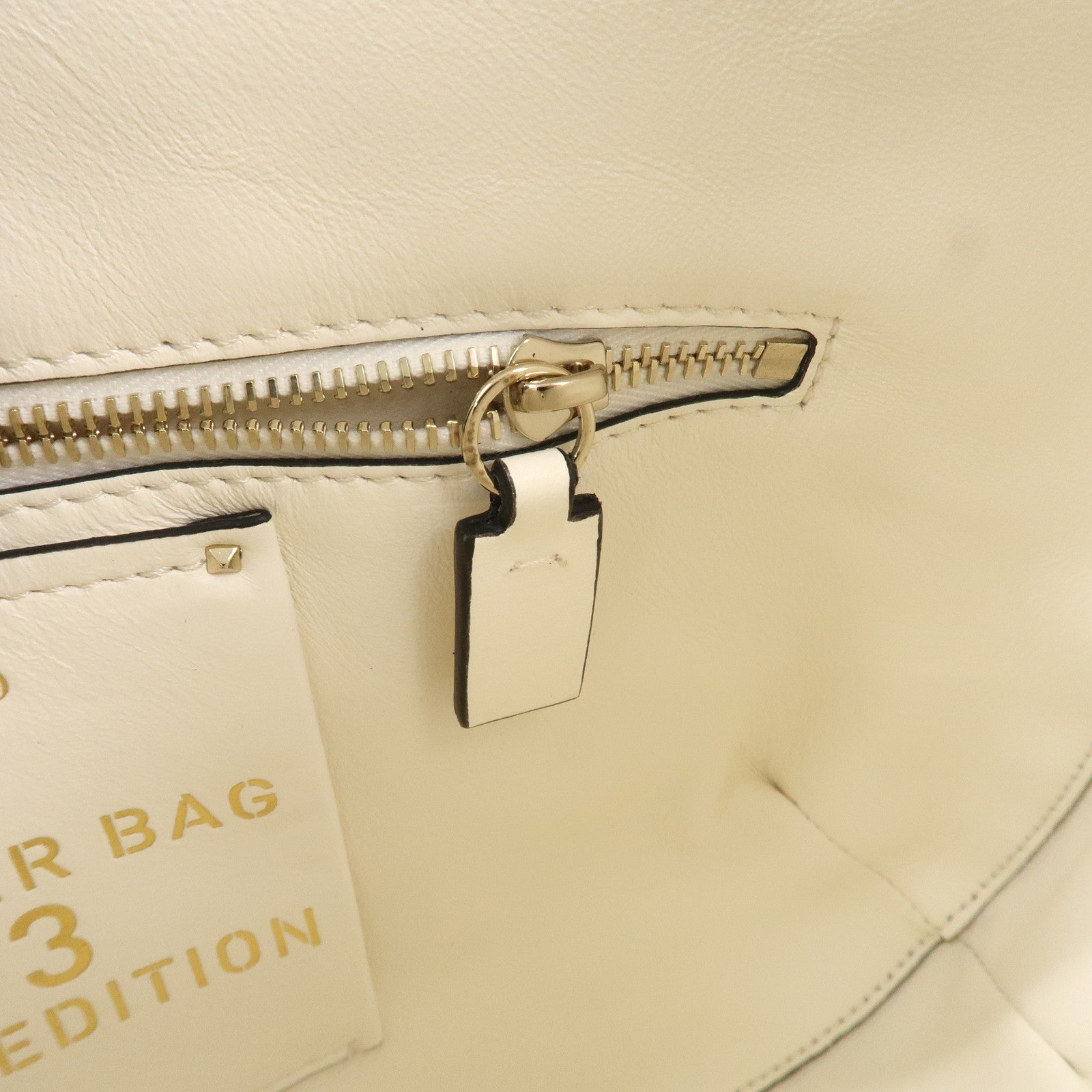 VALENTINO Leather Hand Bag Atelier 03 Rose Edition Ivory