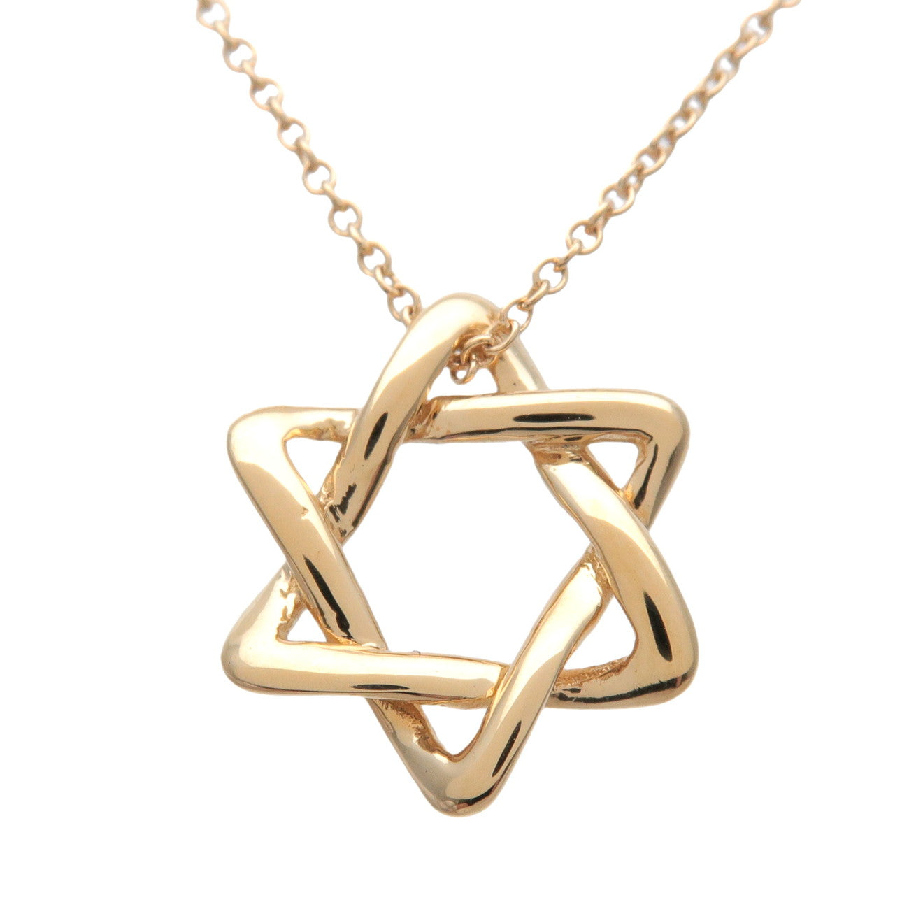 Tiffany & Co Star of Davi Pendant Necklace K18 750YG Yellow Gold