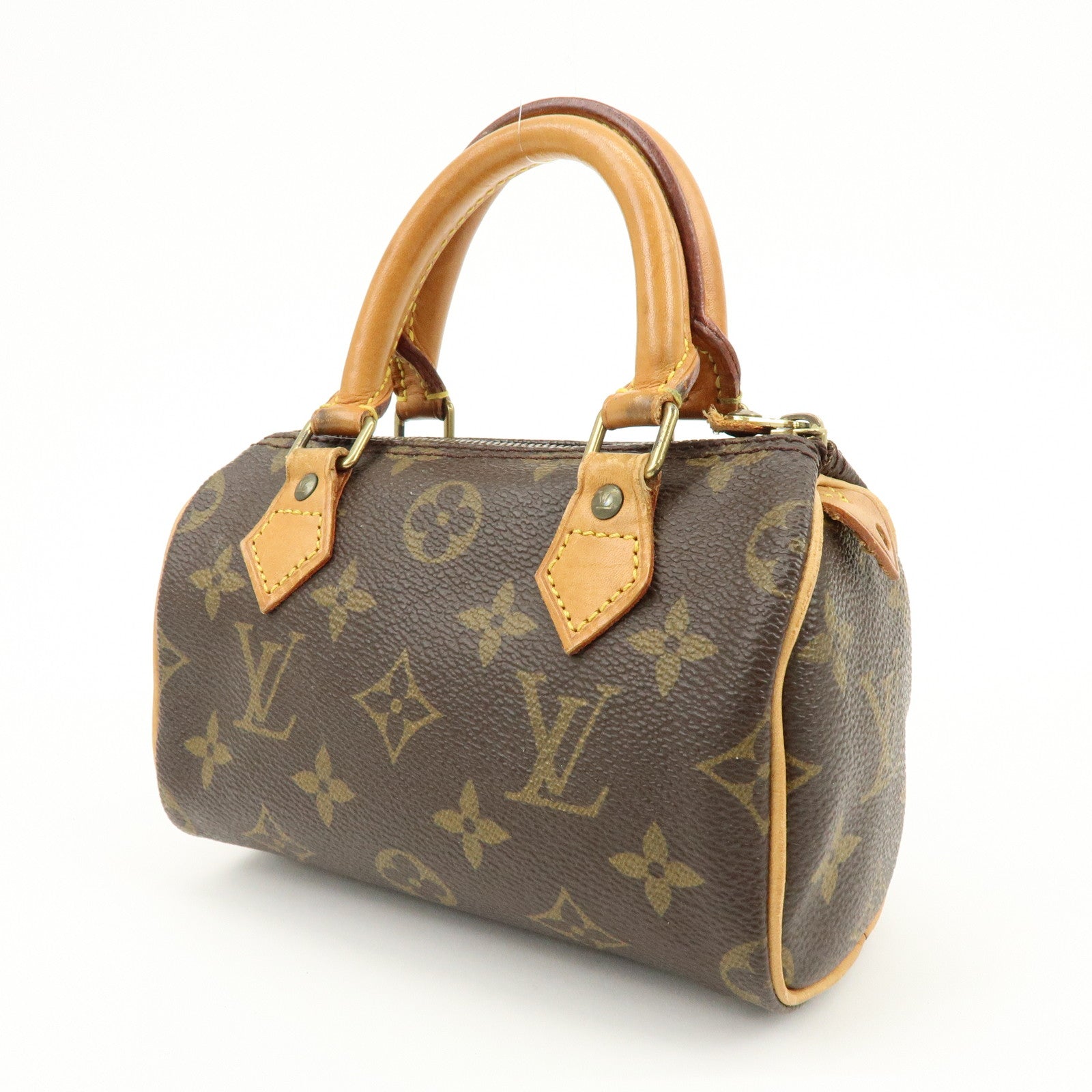 Louis Vuitton Monogram Mini Speedy Hand Bag Brown M41534