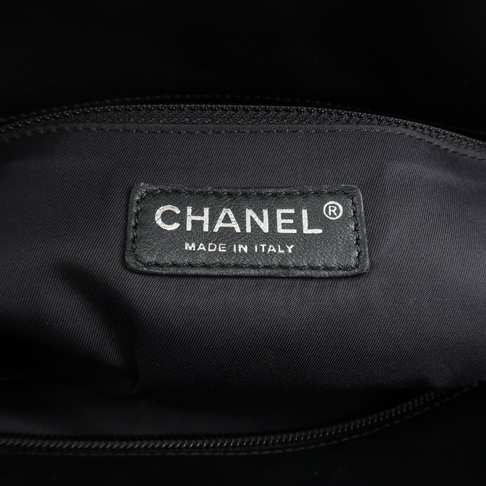 CHANEL Paris Biarritz Tote Bag Hand Bag MM Black A34209