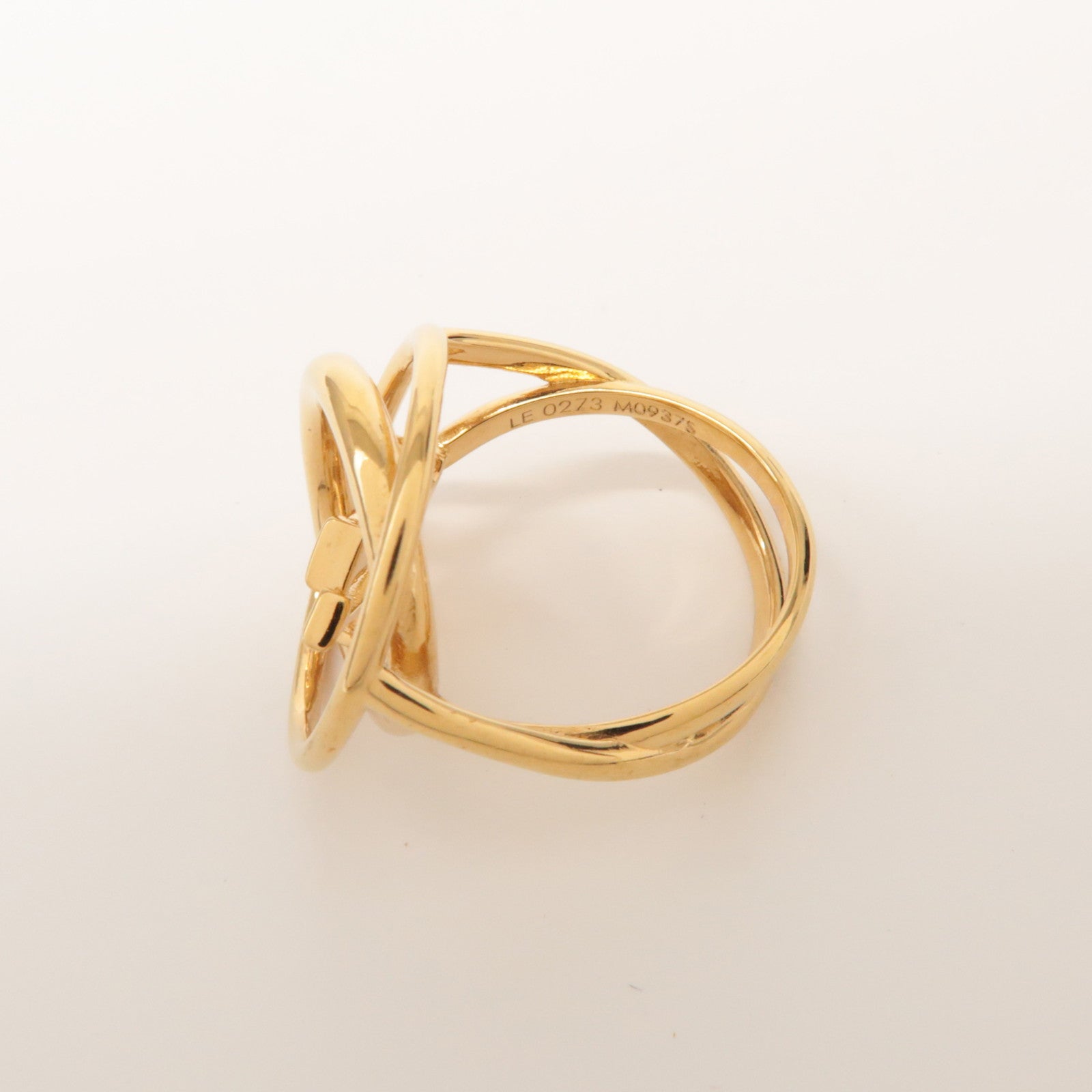 Louis Vuitton Bague LV Logo Metal Stellar Ring Gold S M0937