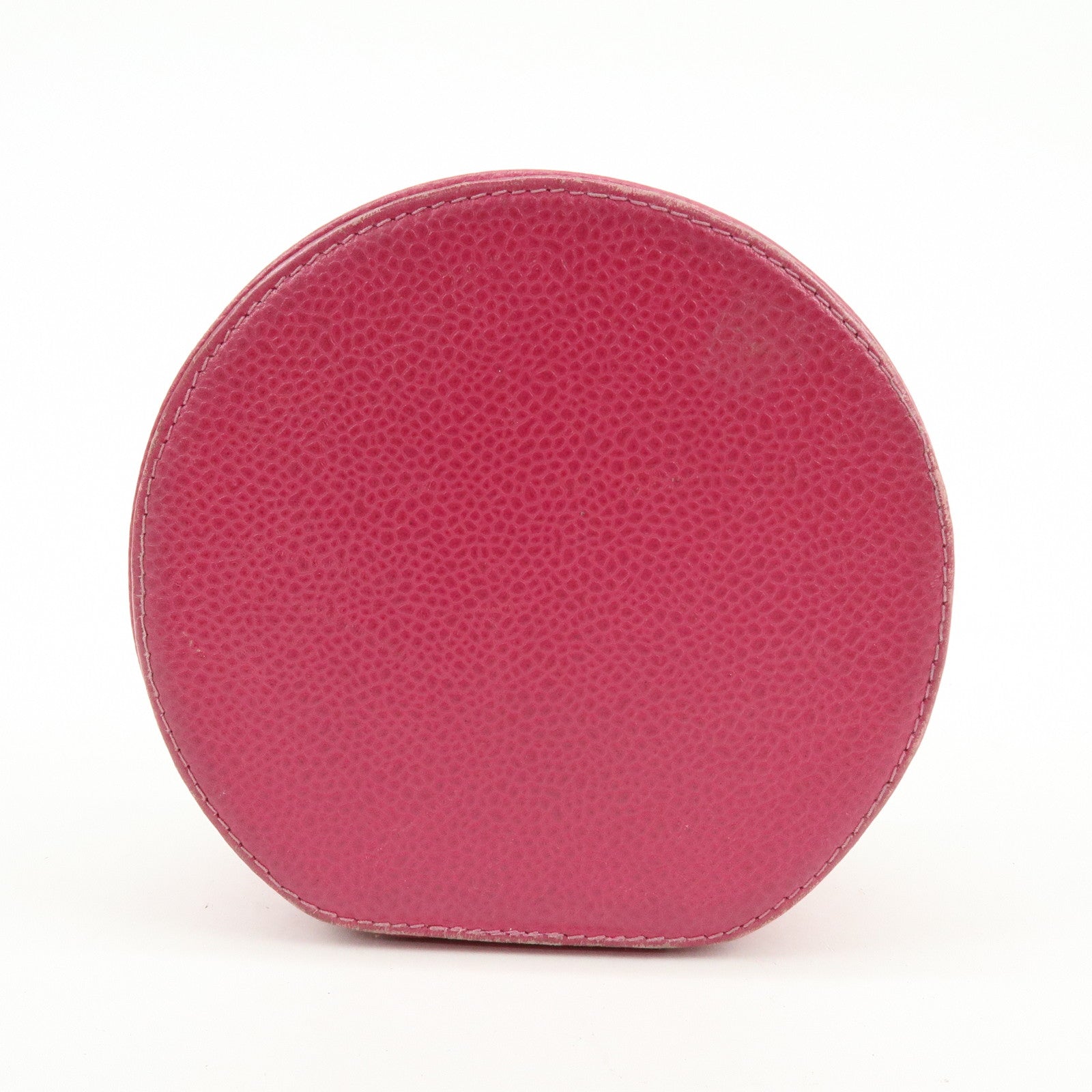 CHANEL Caviarskin Jewelry Case Cosmetic Case Accessory Pouch Pink