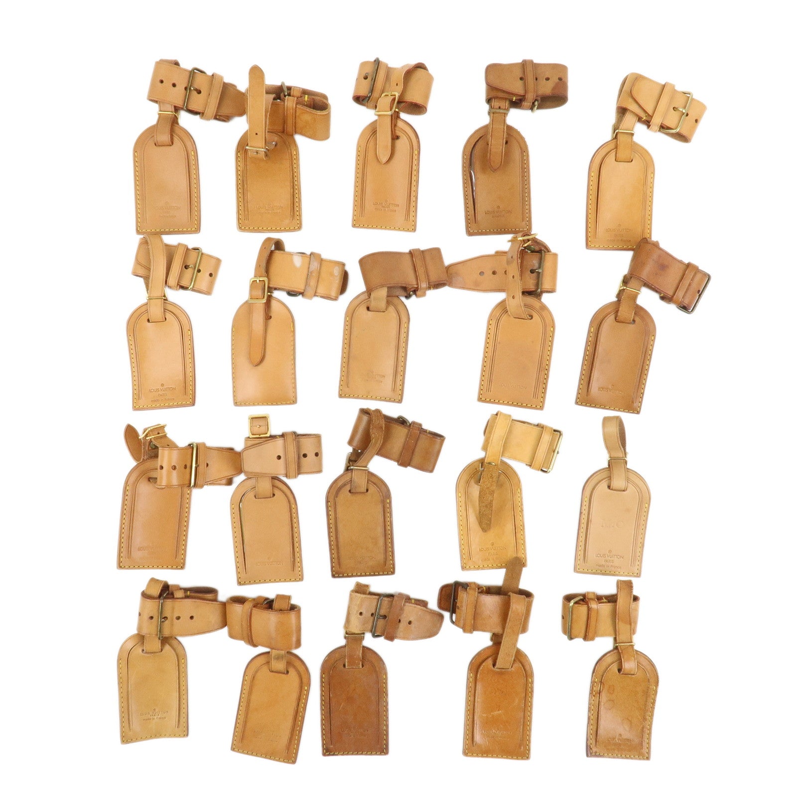 Louis Vuitton Set Of 20 Leather Name Tag & Poignet
