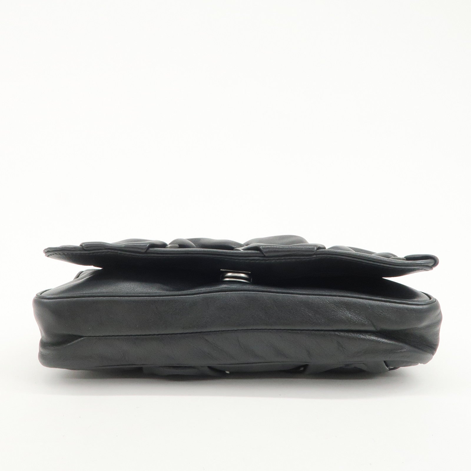 Ferragamo Mini Vara Leather Shoulder Bag Hand Bag Black