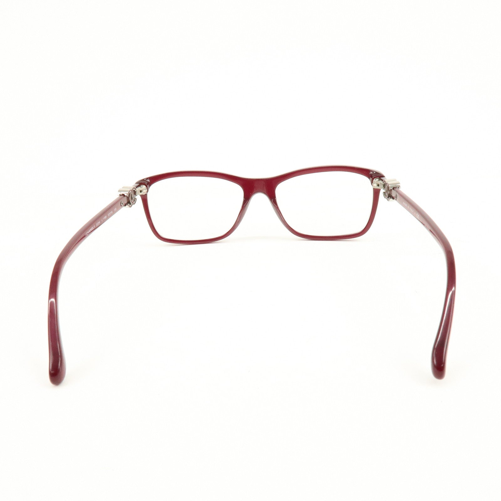 CHANEL COCO Mark Plastic Glasses Wine Red 3234 52□16 135