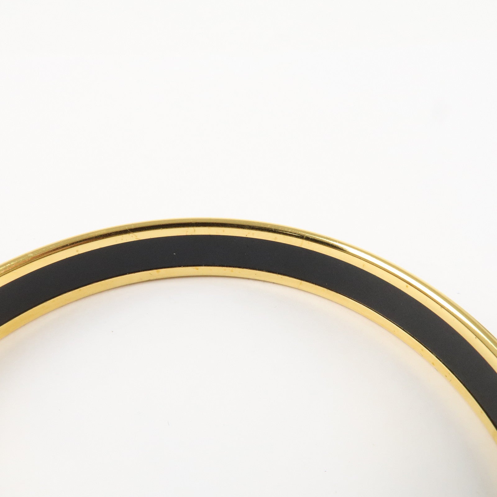 HERMES Email PM Bangle Bracelet Cloisonne Enamel Z Stamped Multicolor Used