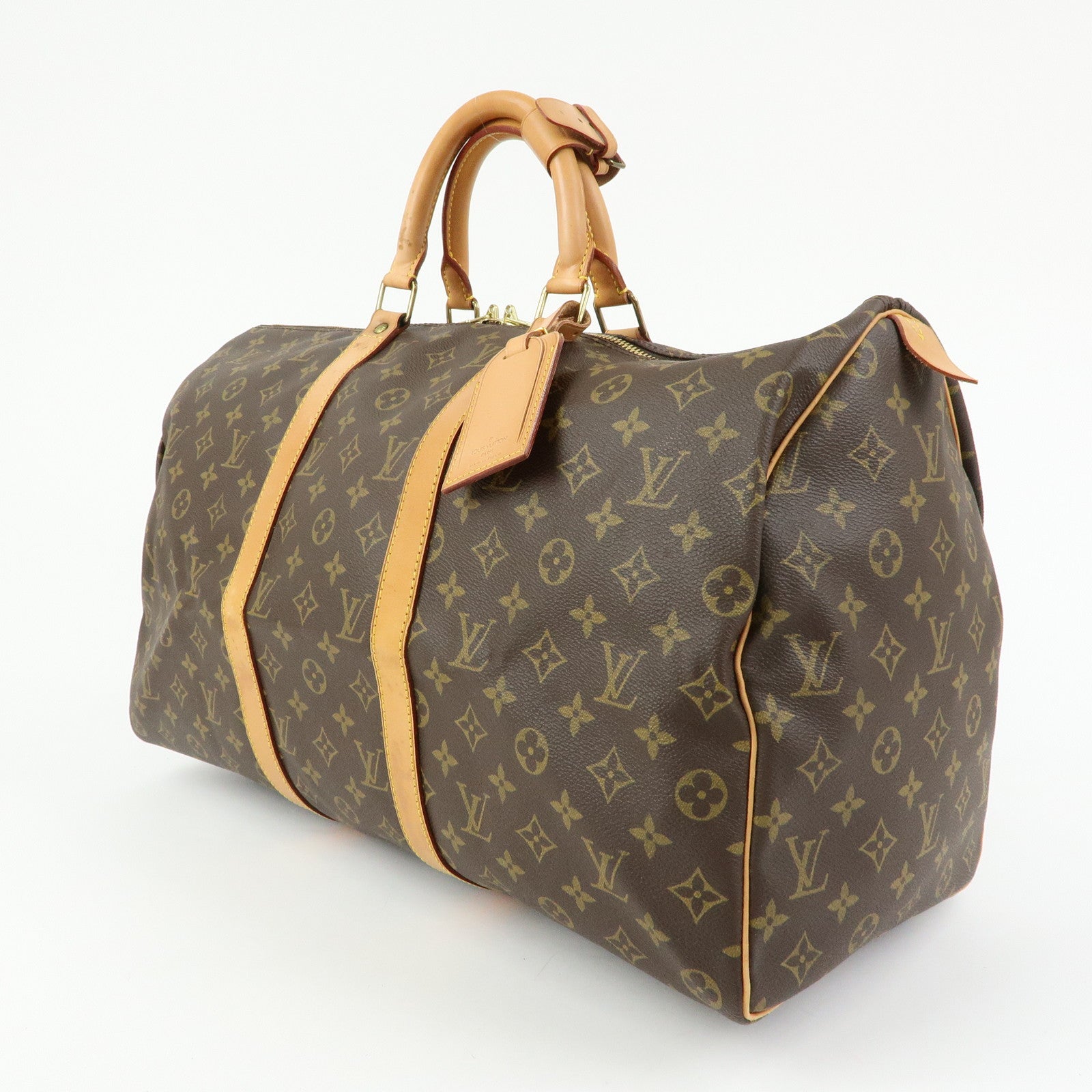 Louis Vuitton Monogram Keep All 50 Boston Bag Hand Bag Brown M41426