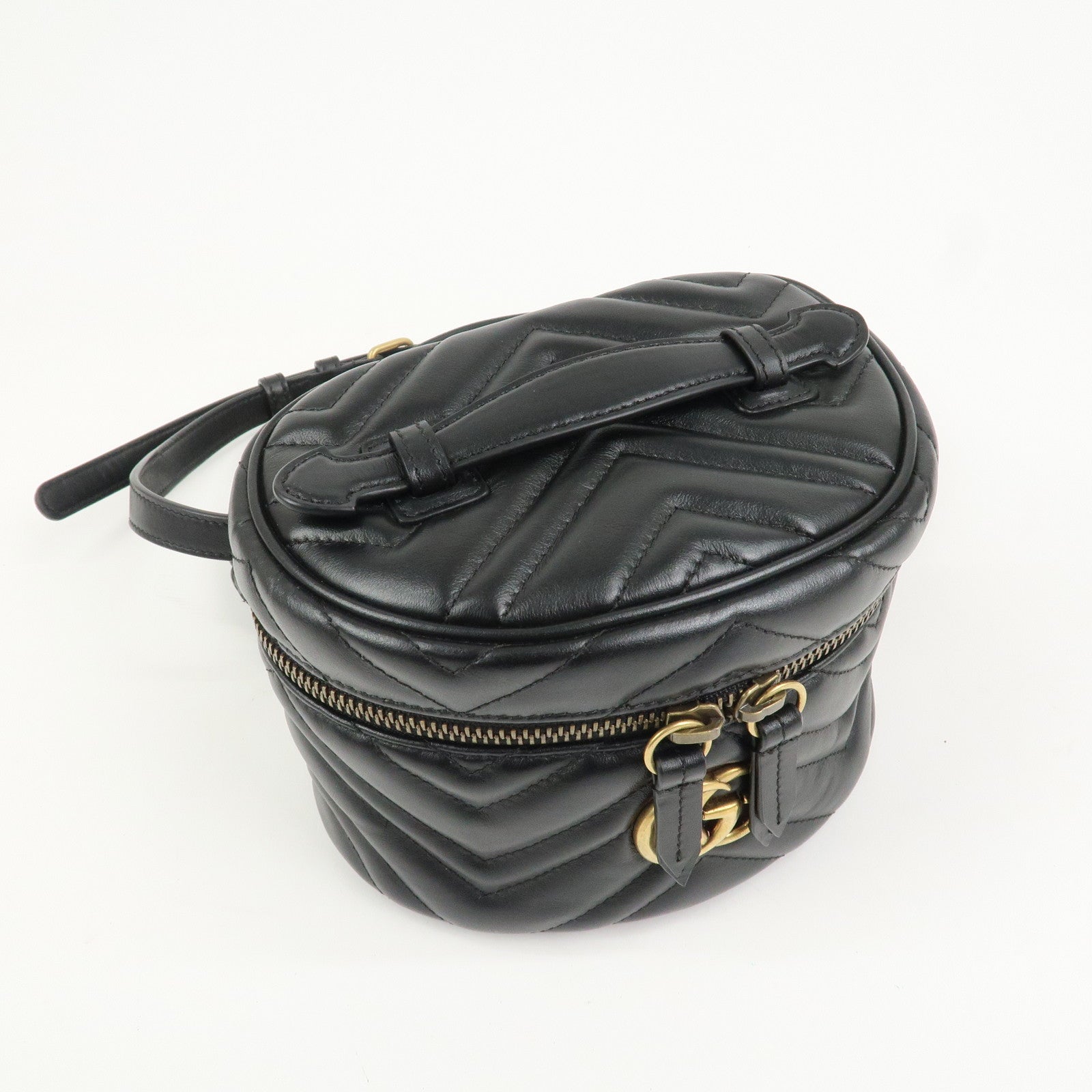 GUCCI GG Marmont Leather Mini Backpack Rucksack Black 598594