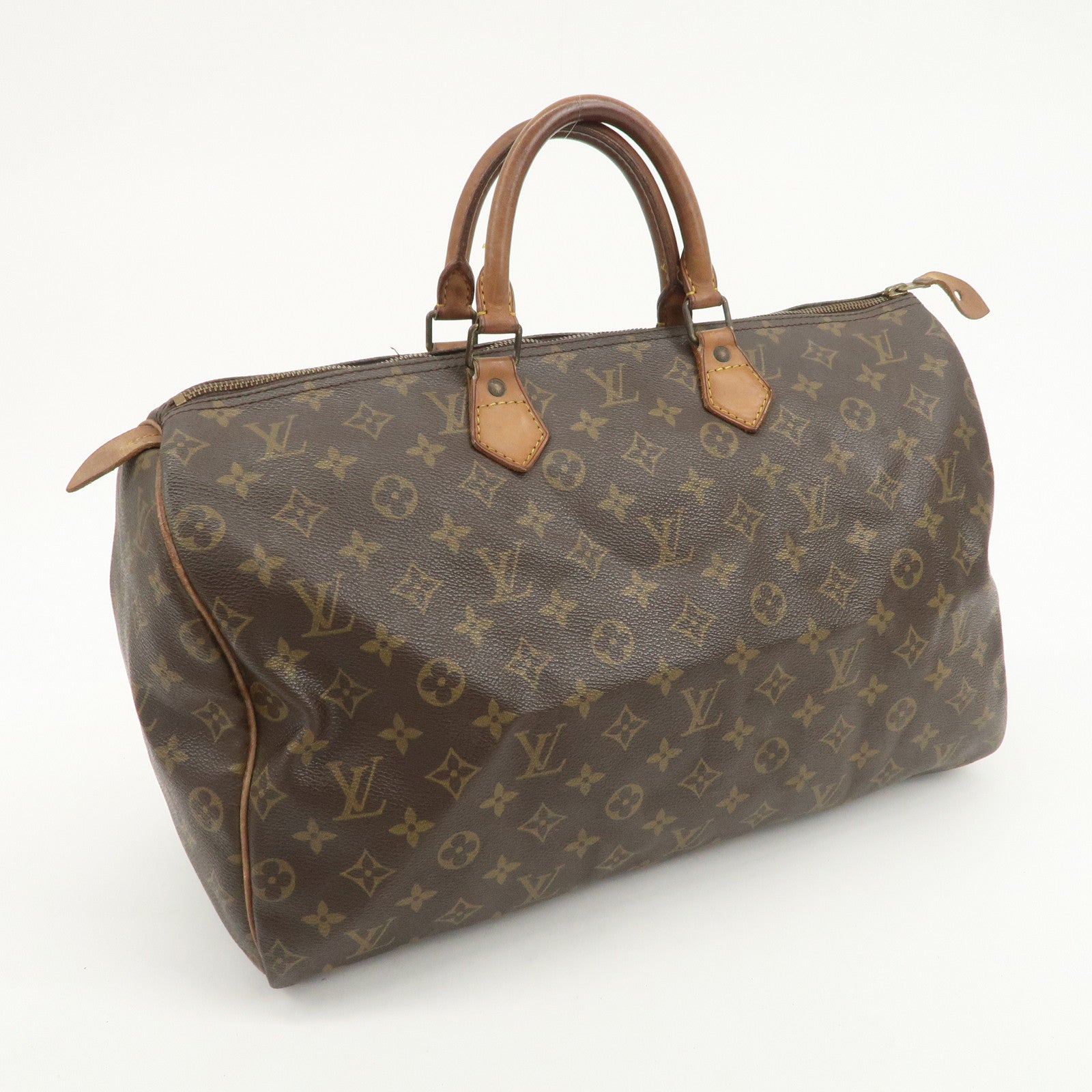 Louis Vuitton Monogram Speedy 40 Hand Bag Boston Bag Brown M41522