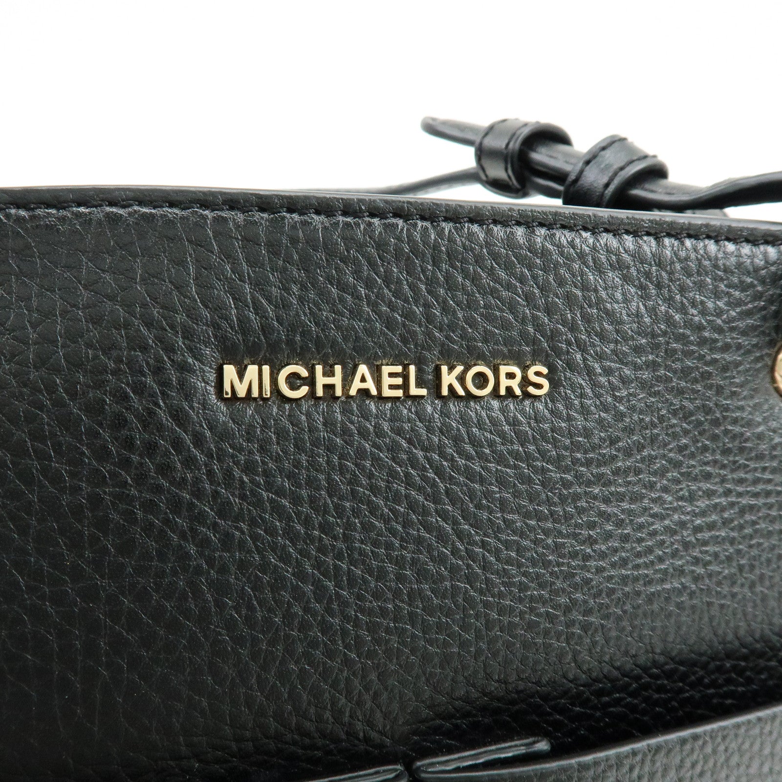MICHAEL KORS Bedford Leather Shoulder Bag Tote Bag Black