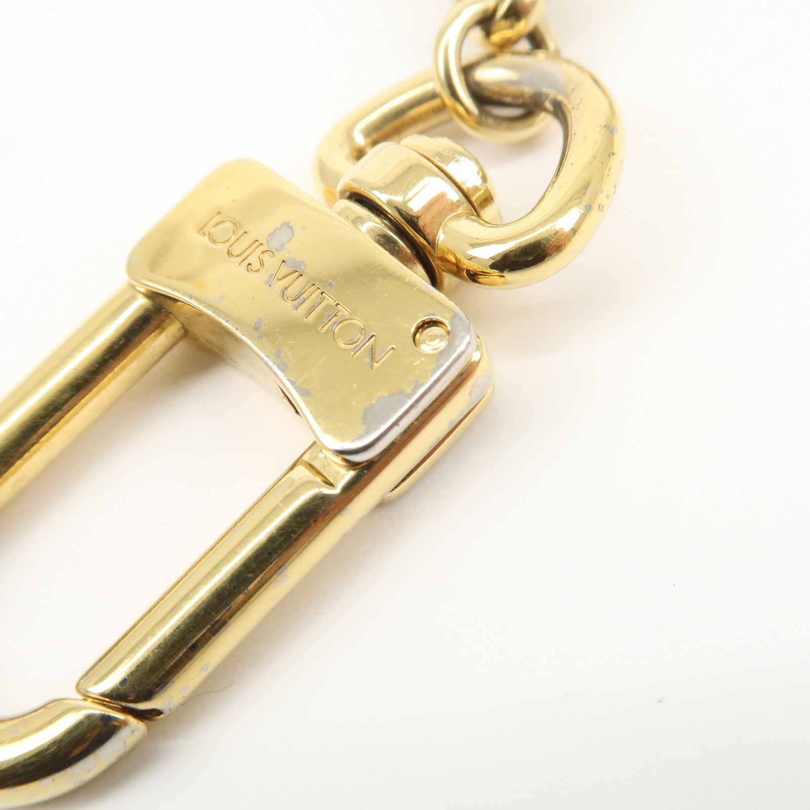 Louis Vuitton Fleur de Monogram Bag Charm Key Chain Gold M65111