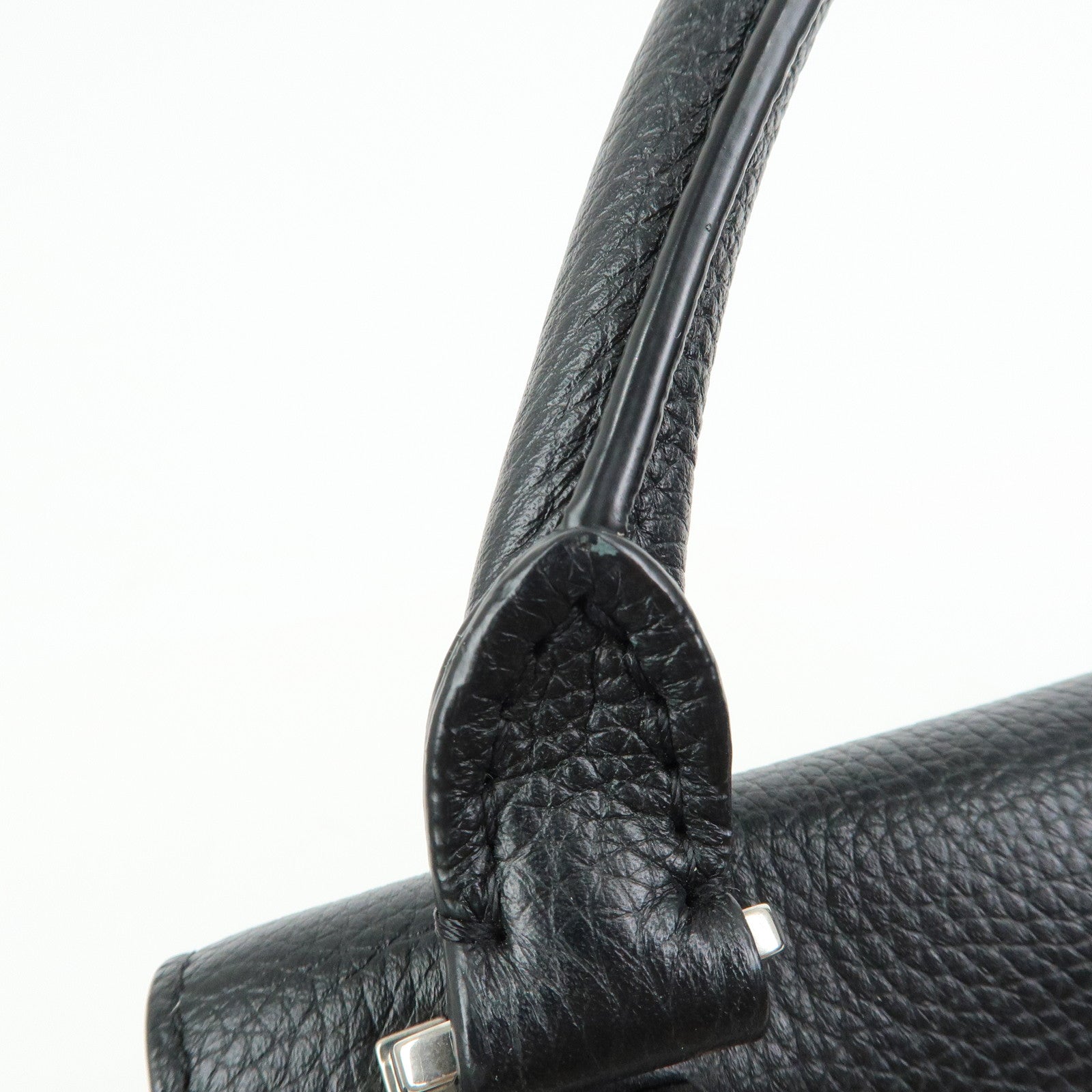 CELINE Trapeze Leather Suede 2WAY Bag Shoulder Bag Black