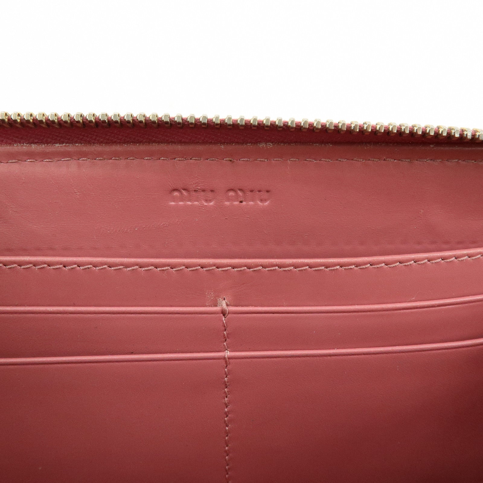 MIU MIU Set of 3 Leather Wallet Key Case Pink Black Light Brown