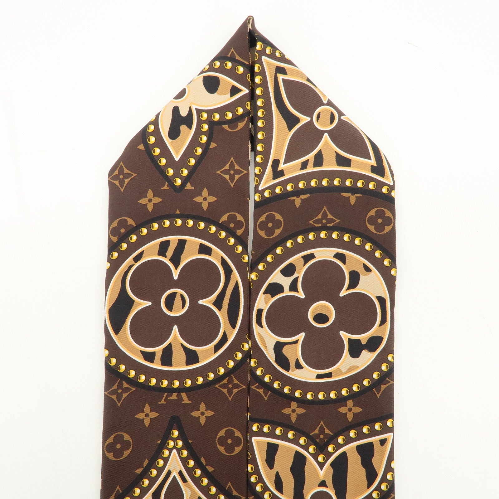 Louis Vuitton Monogram LV World Bandeau Silk 100% Scarf M70853