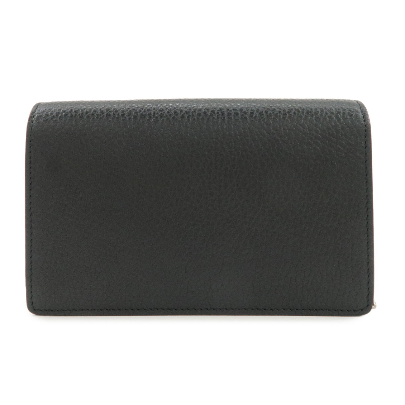 GUCCI Dionysus Super Mini Bag Leather Chain Shoulder Bag Black 476432 Used