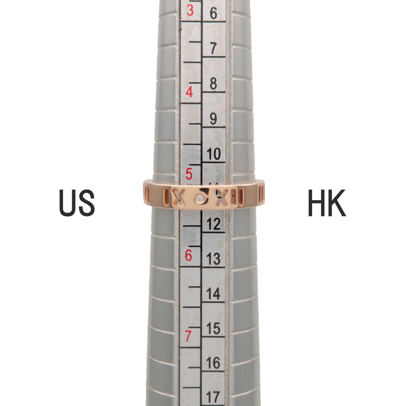 Tiffany & Co Pierced Atlas 4P Diamond Ring K18 750PG US5.25 EU50