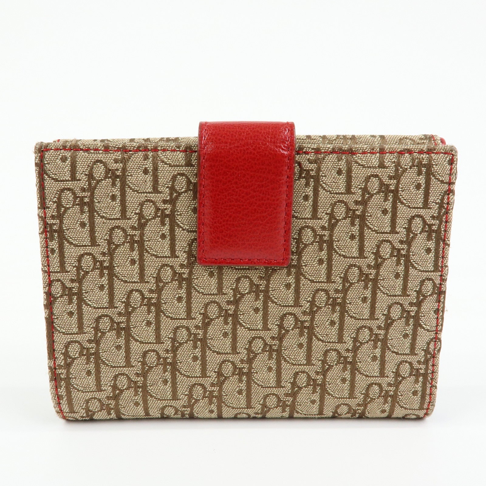 Christian Dior Rasta Trotter Saddle Jacquard Canvas Compact Wallet