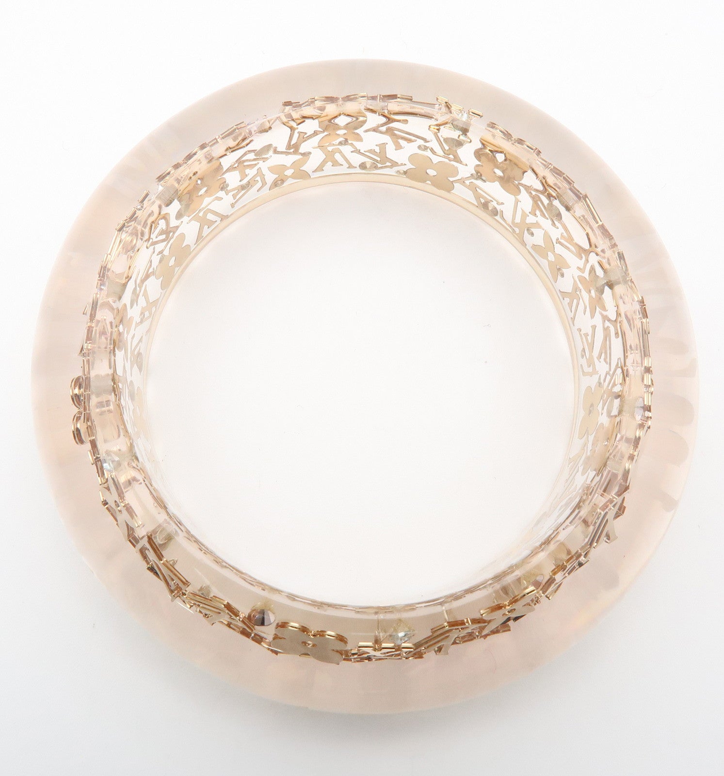 Louis Vuitton Bracelet Inclusion GM Bangle Clear Gold M65865