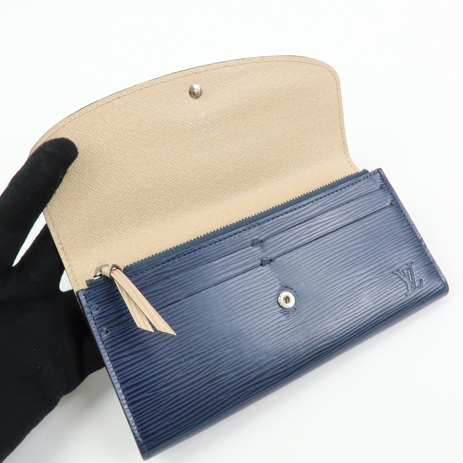 Louis Vuitton Epi Portefeuille Emilie Wallet Indigo Blue M60854