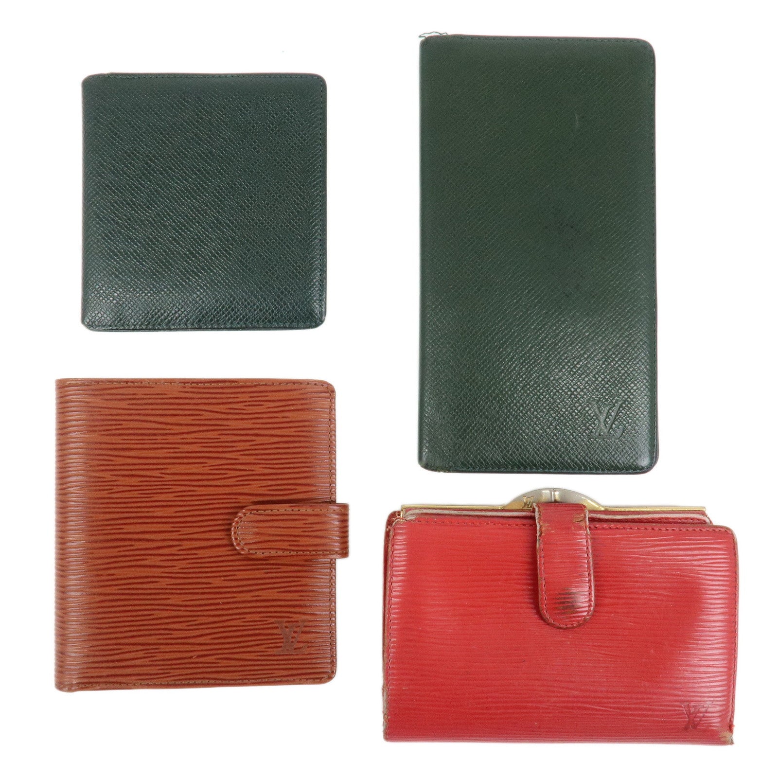 Louis Vuitton Set of 4 Wallet Epi Taiga M30444/M63553/M30394