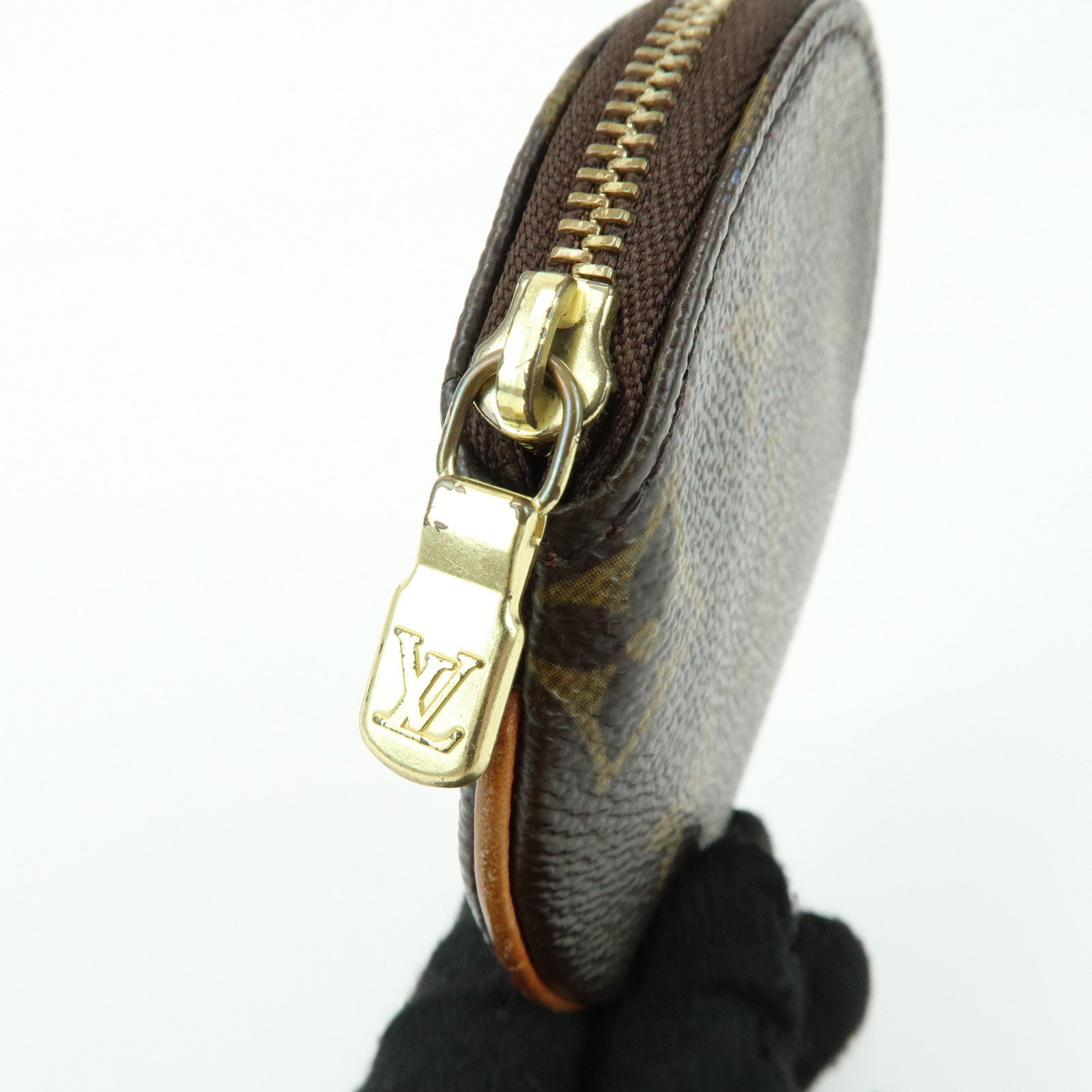Louis Vuitton Monogram Porte Monnaie Rond Coin Case Brown M61926
