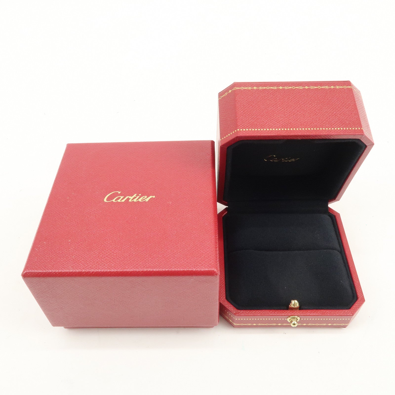 Cartier Set of 2 Jewelry Box Ring Box Display Box Red