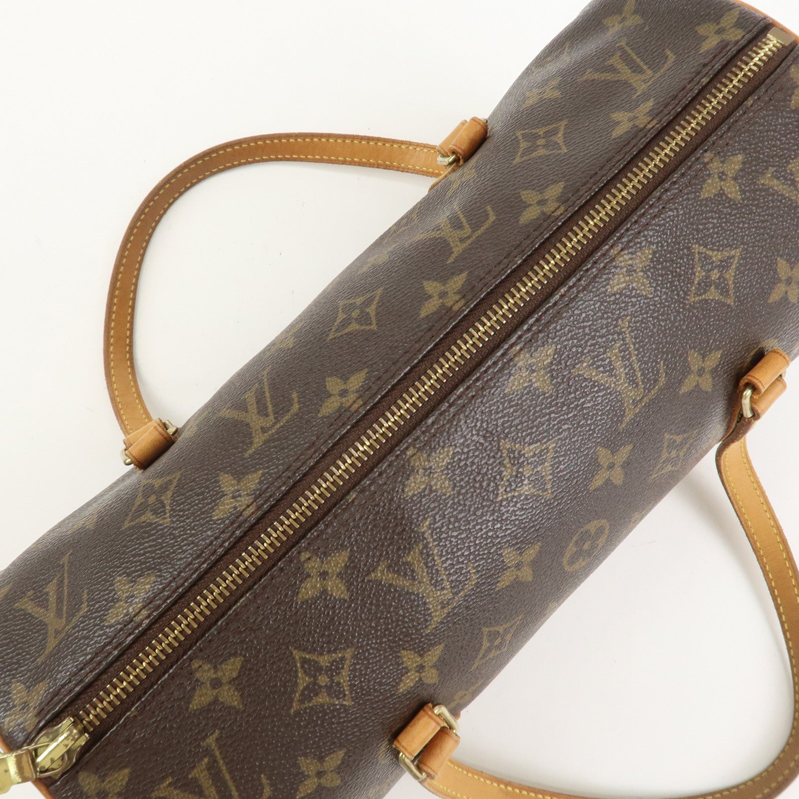 Louis Vuitton Monogram Papillon 30 Hand Bag Brown M51385
