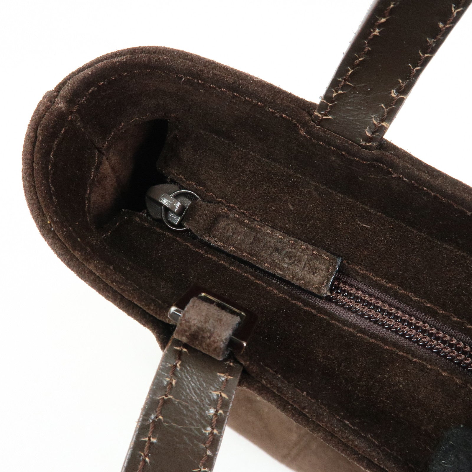 GUCCI Sylvie Suede 2Way Bag Shoulder Hand Bag Brown 000-2113-0553