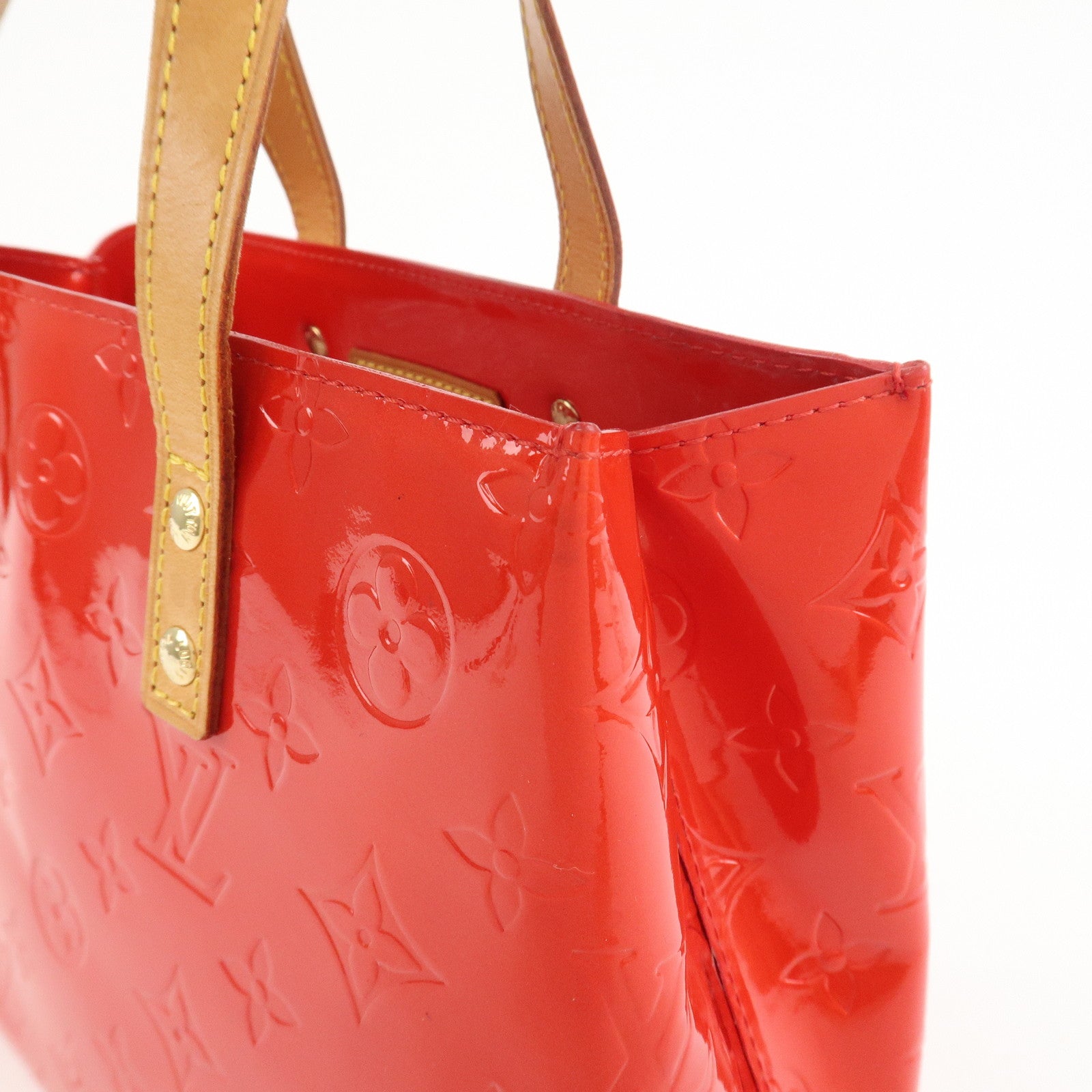 Louis Vuitton Monogram Vernis Lead PM Hand Bag Rouge M91088