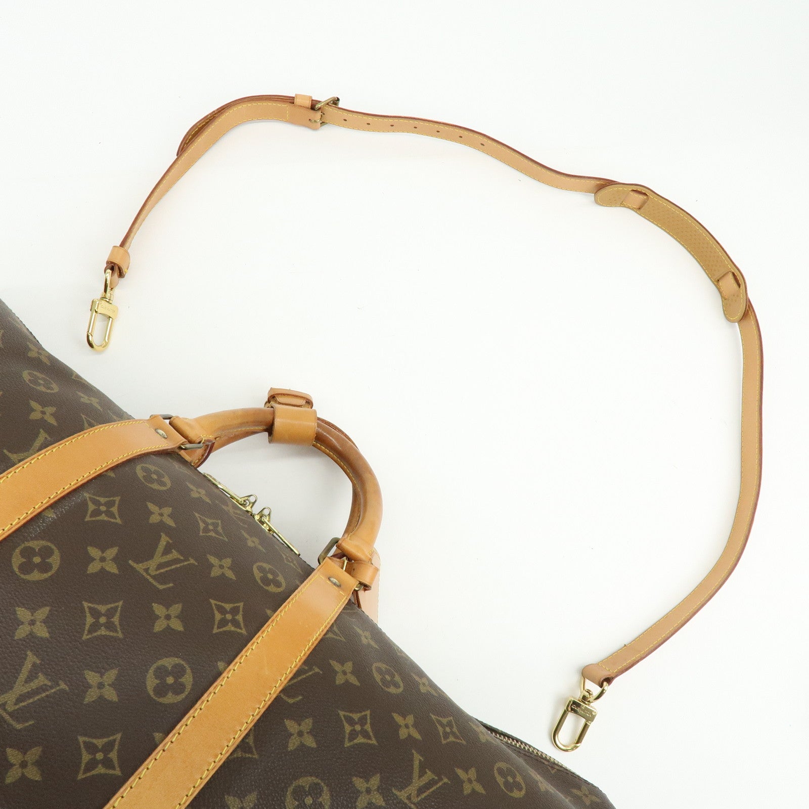 Louis Vuitton Monogram Keep All Bandouliere 55 Boston Bag M41414