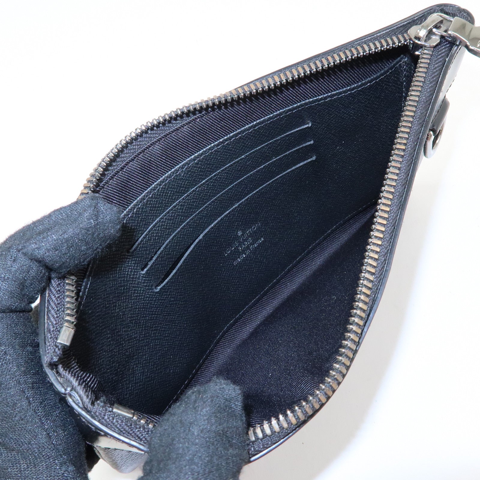 Louis Vuitton Monogram Eclips Pochette Discovery PM Pouch M44323