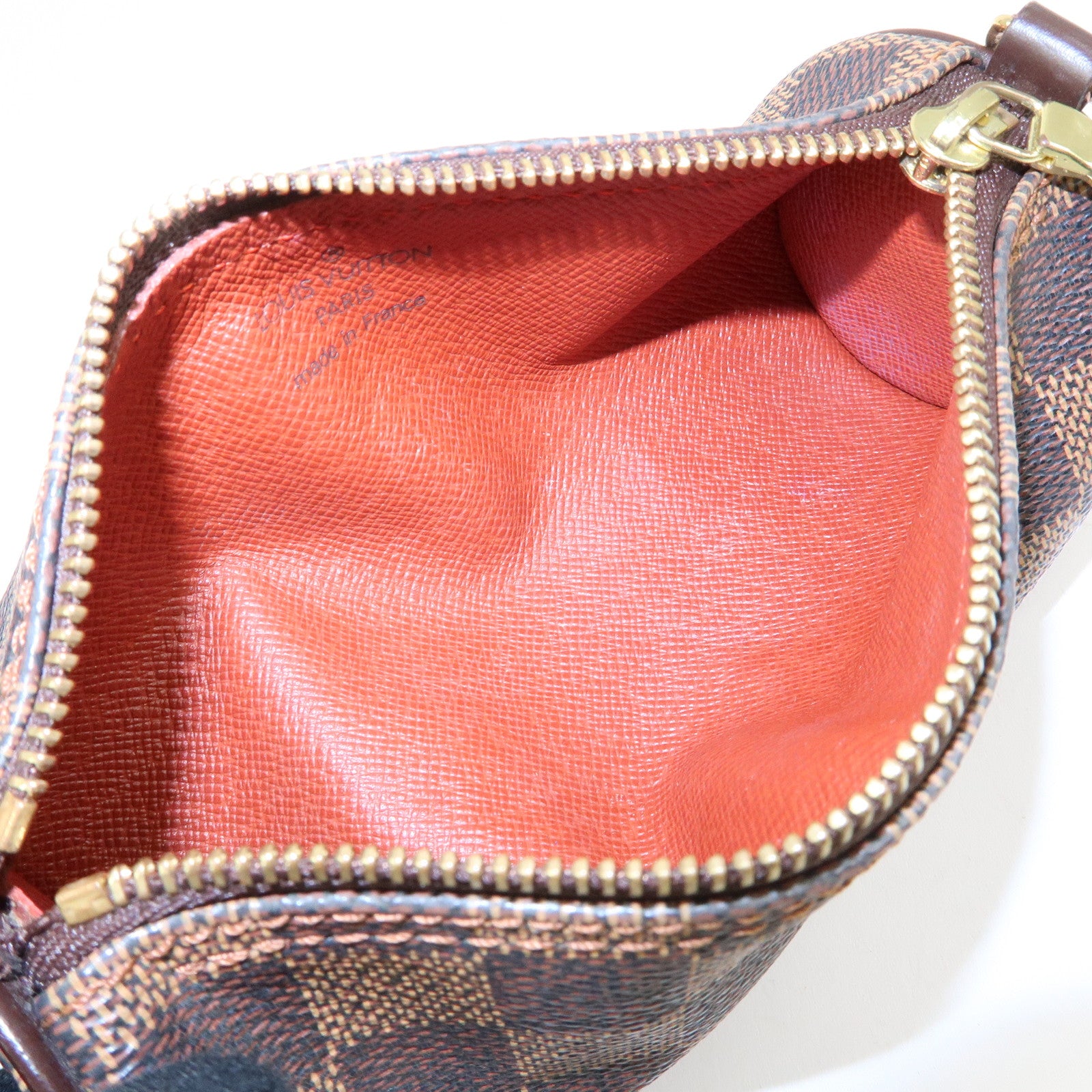 Louis Vuitton Dameir Mini Pouch for Papillon Bag Damier Ebene Brown