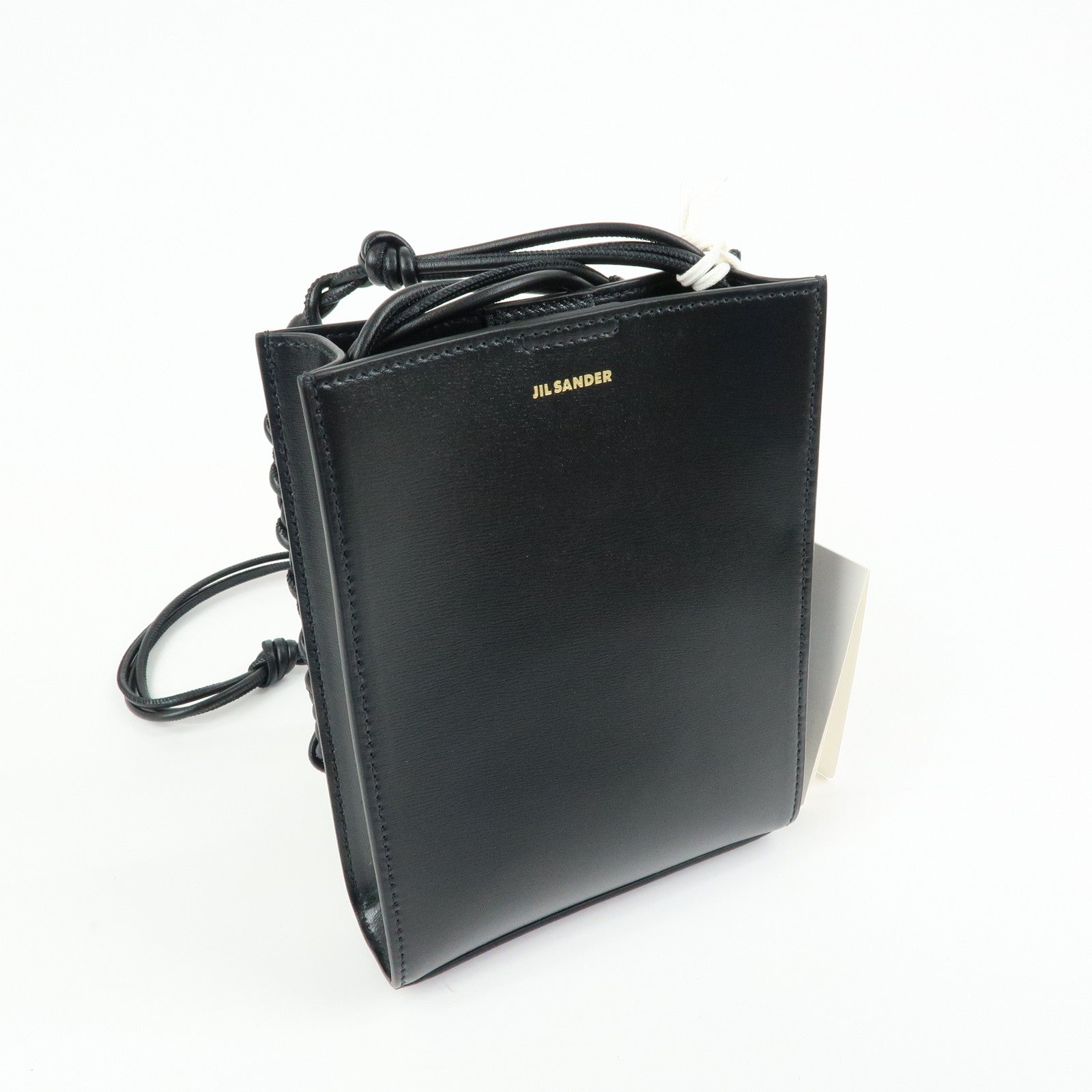 JIL SANDER Tangle Leather Small Shoulder Bag Crossbody Bag Black