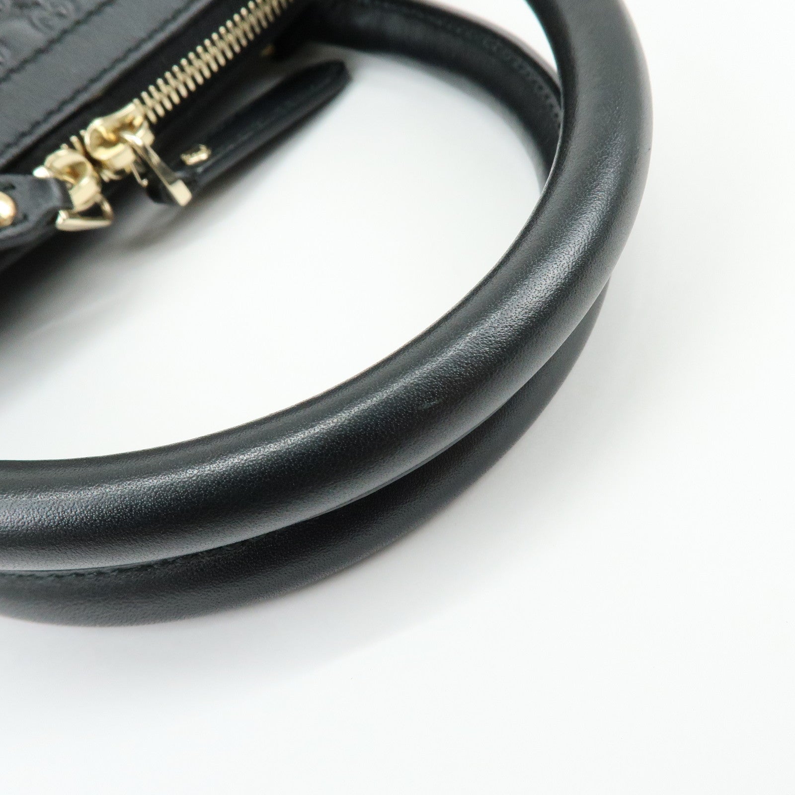 GUCCI Micro Guccissima Leather 2WAY Hand Shoulder Bag Black 449663