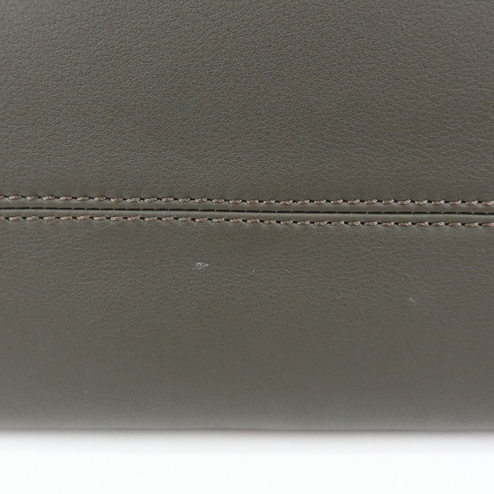 FENDI By The Way Medium Leather 2Way Bag Hand Bag Gray 8BL146